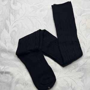 Black Cable Knit  Socks